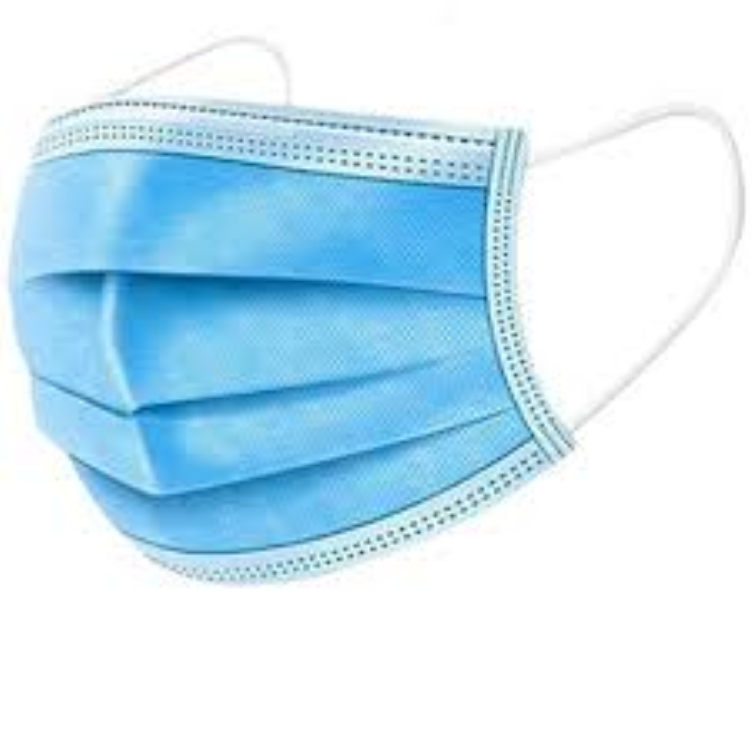 3PLY SURGICAL DISP FACE MASKS BLUE